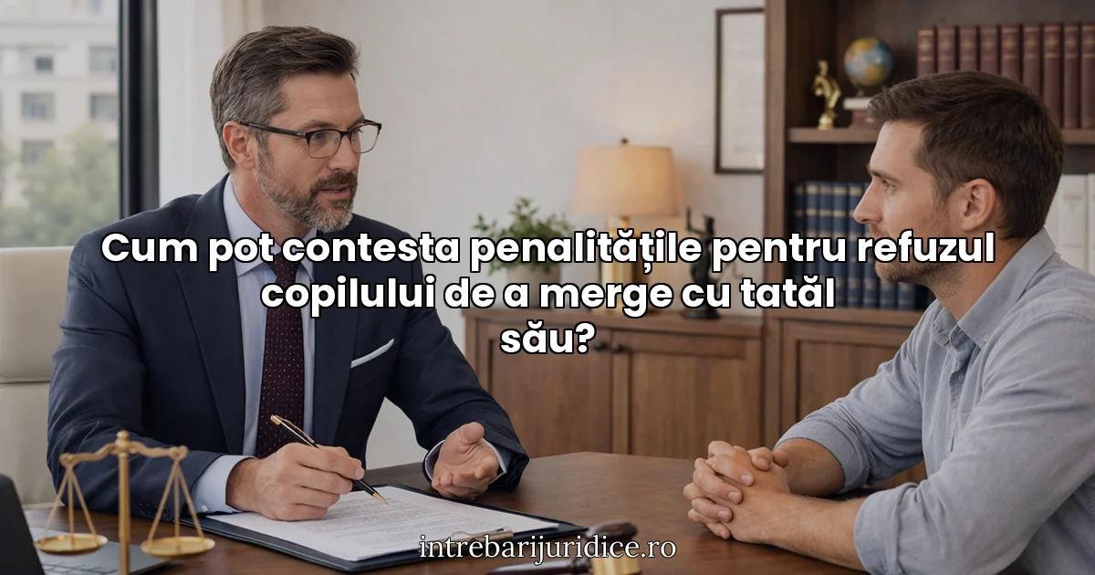 Cum pot contesta penalitățile pentru refuzul copilului de a merge cu tatăl său?