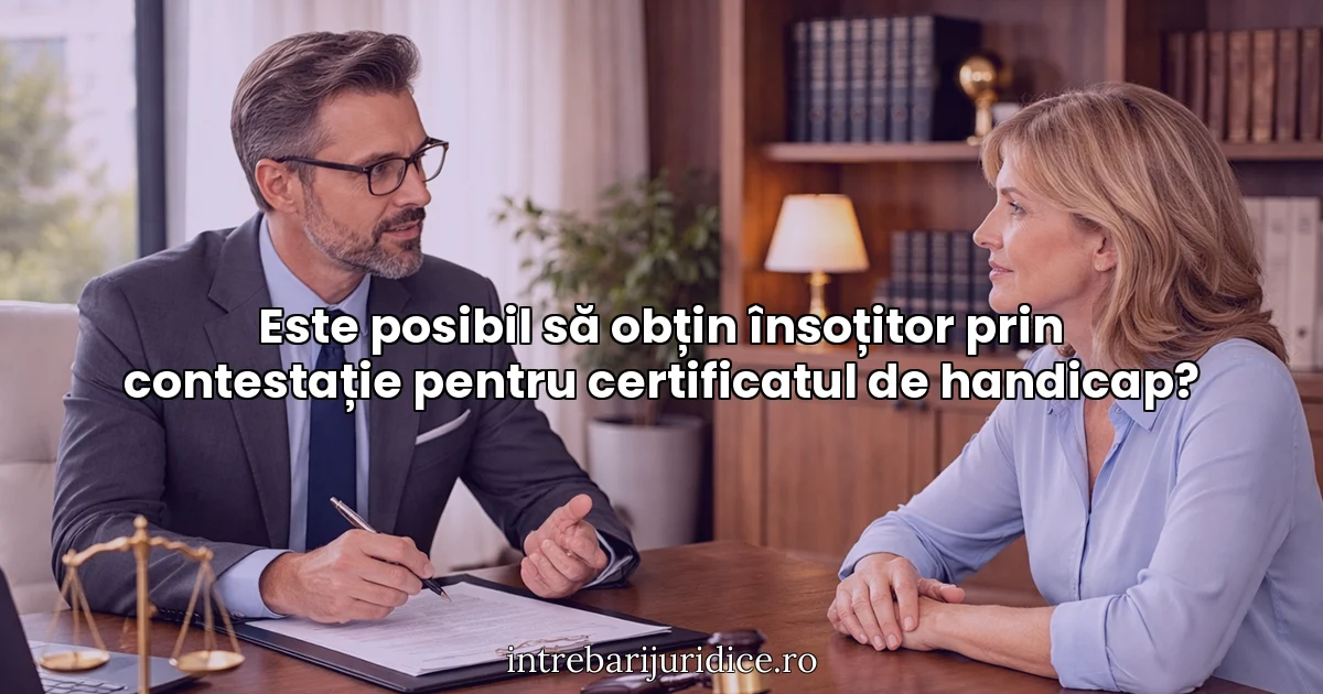 Este posibil să obțin însoțitor prin contestație pentru certificatul de handicap?