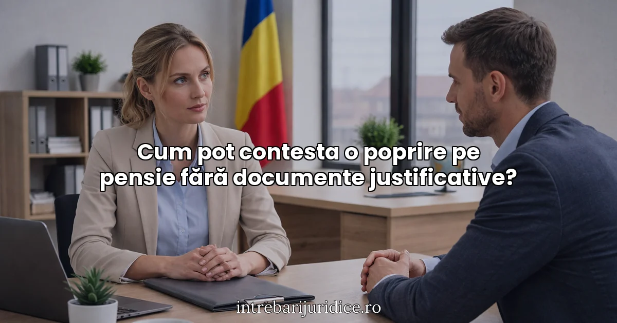 Cum pot contesta o poprire pe pensie fără documente justificative?