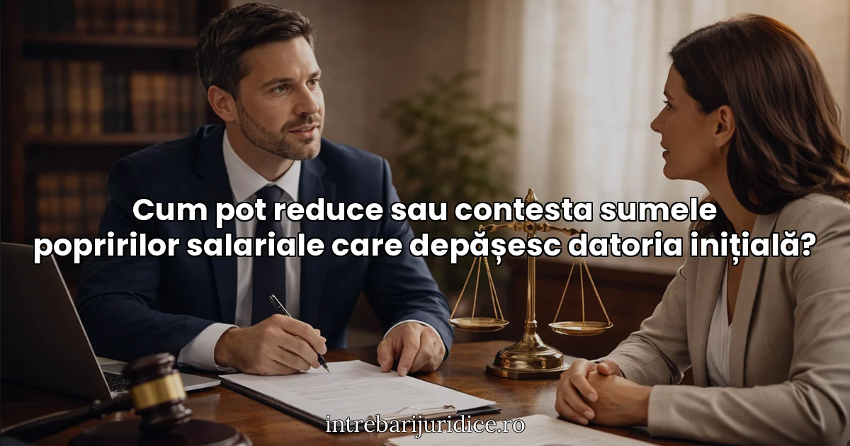 Cum pot reduce sau contesta sumele popririlor salariale care depășesc datoria inițială?