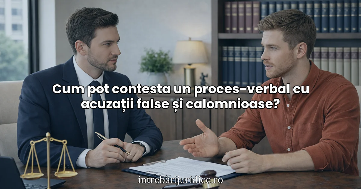 Cum pot contesta un proces-verbal cu acuzații false și calomnioase?