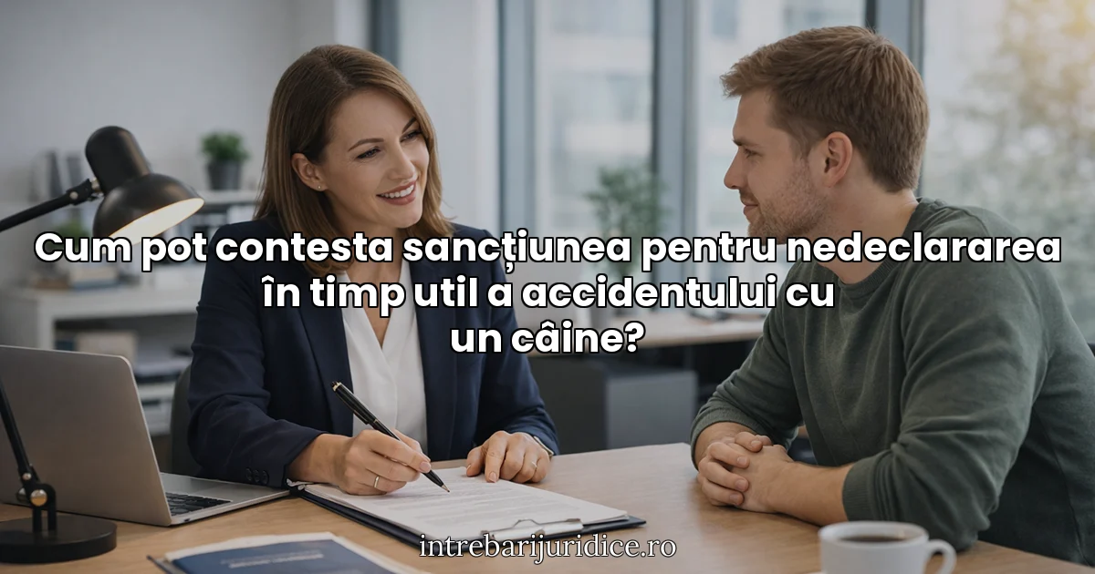 Cum pot contesta sancțiunea pentru nedeclararea în timp util a accidentului cu un câine?