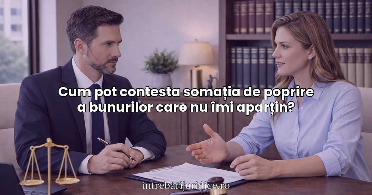Cum pot contesta somația de poprire a bunurilor care nu îmi aparțin?