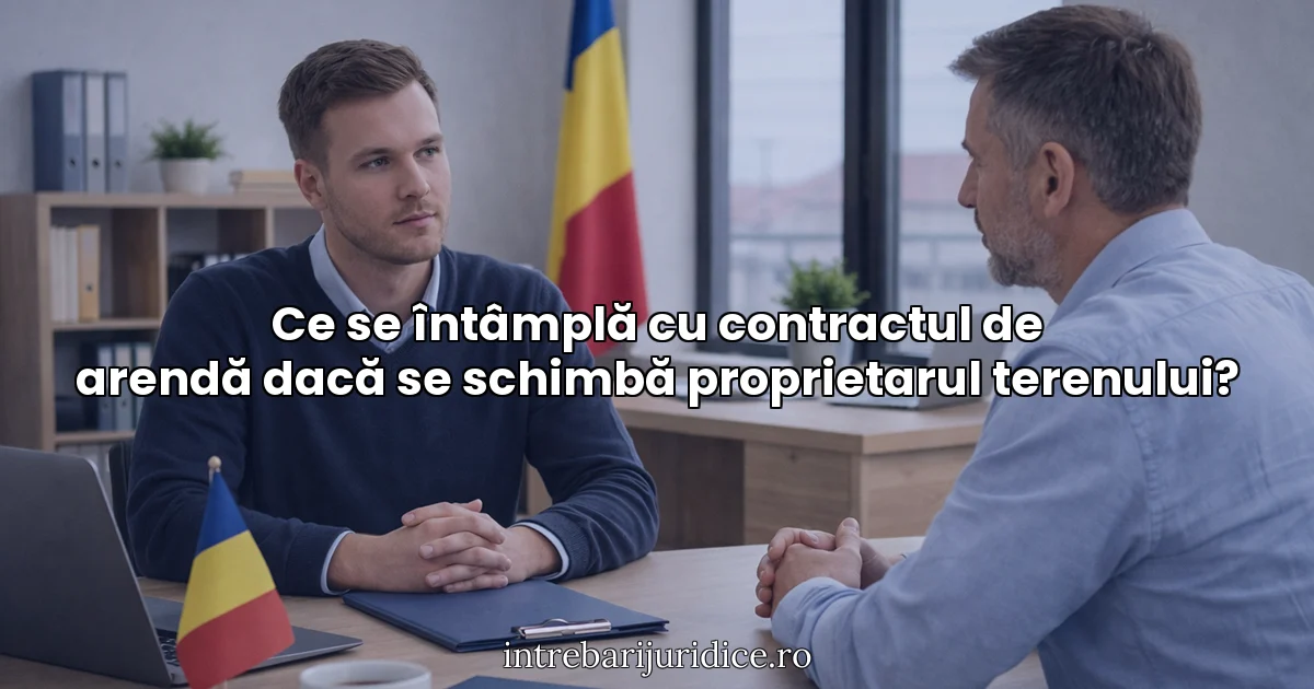 Ce se întâmplă cu contractul de arendă dacă se schimbă proprietarul terenului?