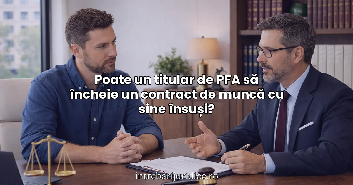 Poate un titular de PFA să încheie un contract de muncă cu sine însuși?
