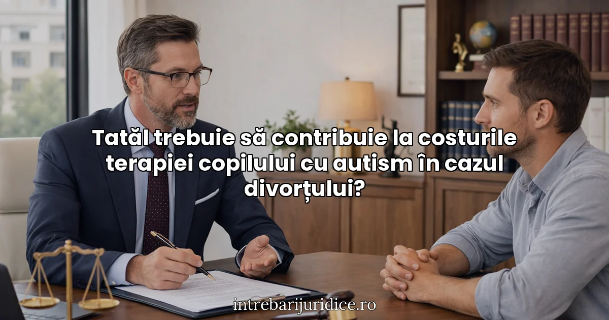 Tatăl trebuie să contribuie la costurile terapiei copilului cu autism în cazul divorțului?