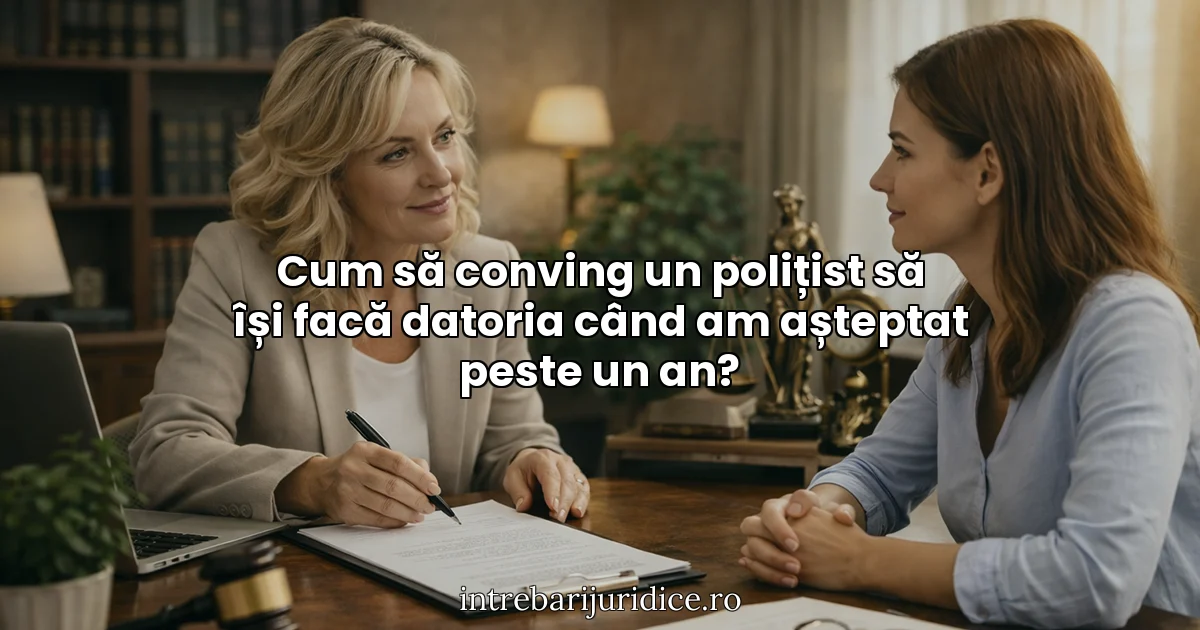 Cum să conving un polițist să își facă datoria când am așteptat peste un an?