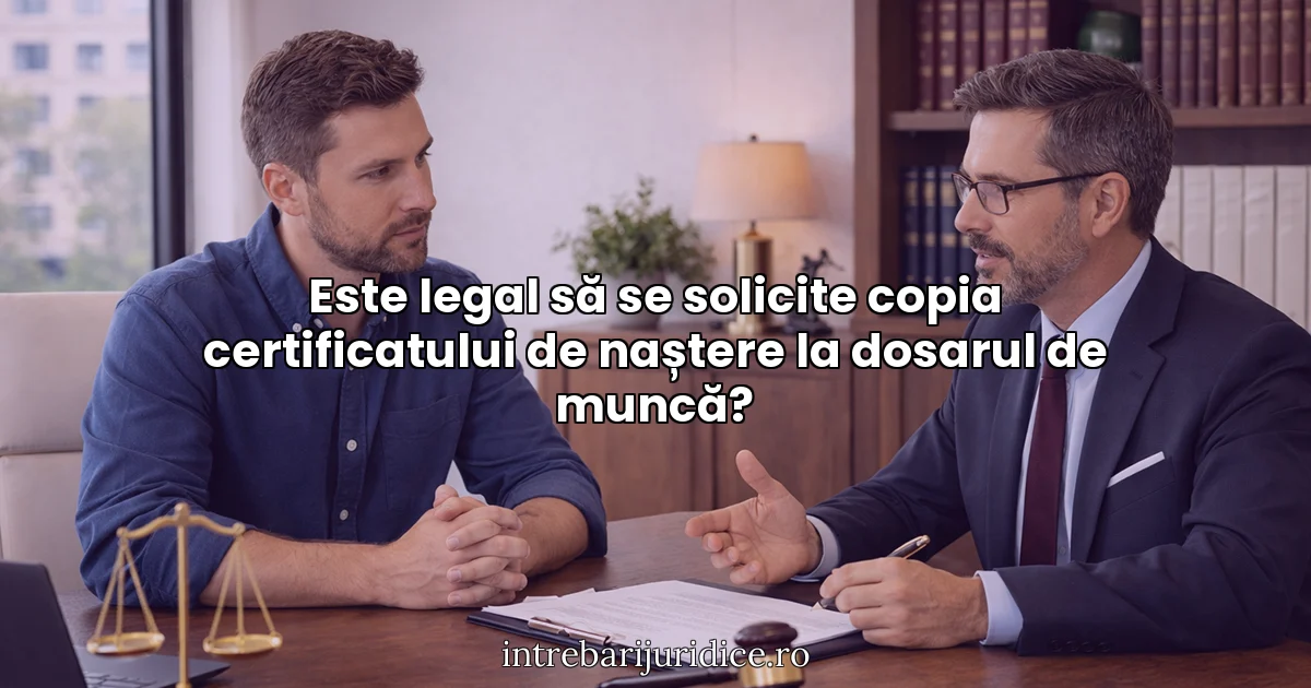 Este legal să se solicite copia certificatului de naștere la dosarul de muncă?