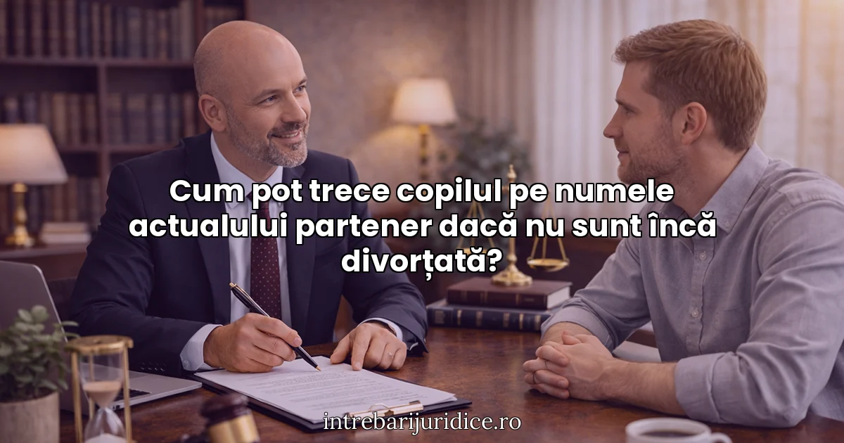 Cum pot trece copilul pe numele actualului partener dacă nu sunt încă divorțată?