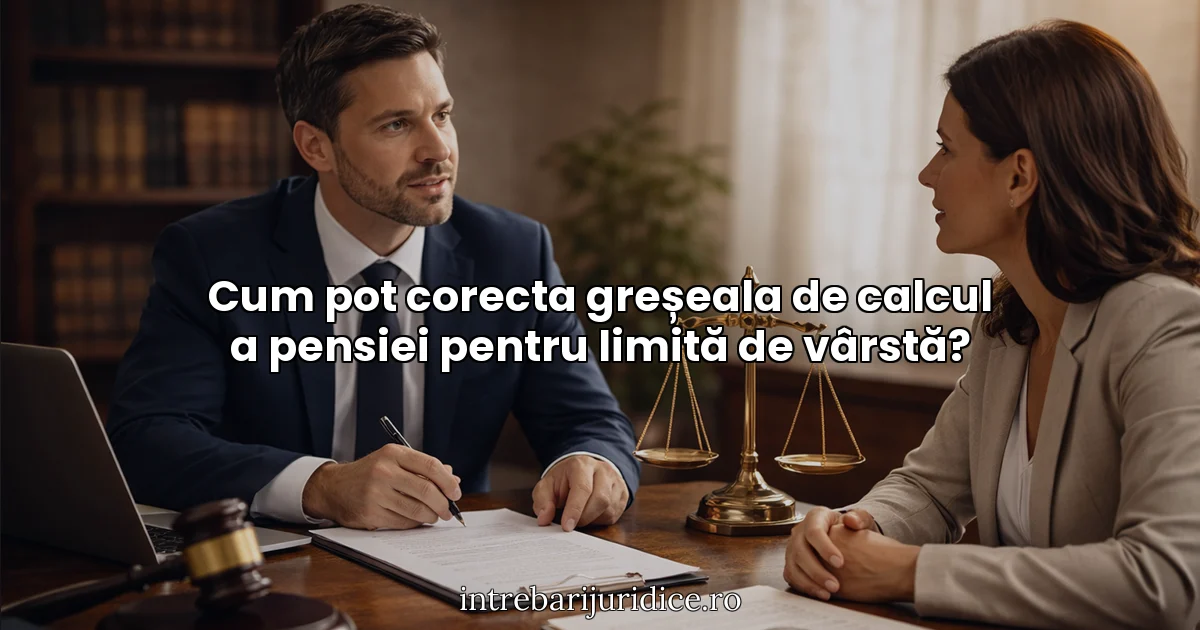 Cum pot corecta greșeala de calcul a pensiei pentru limită de vârstă?