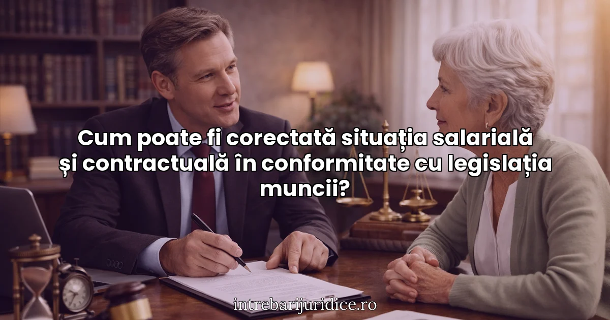 Cum poate fi corectată situația salarială și contractuală în conformitate cu legislația muncii?