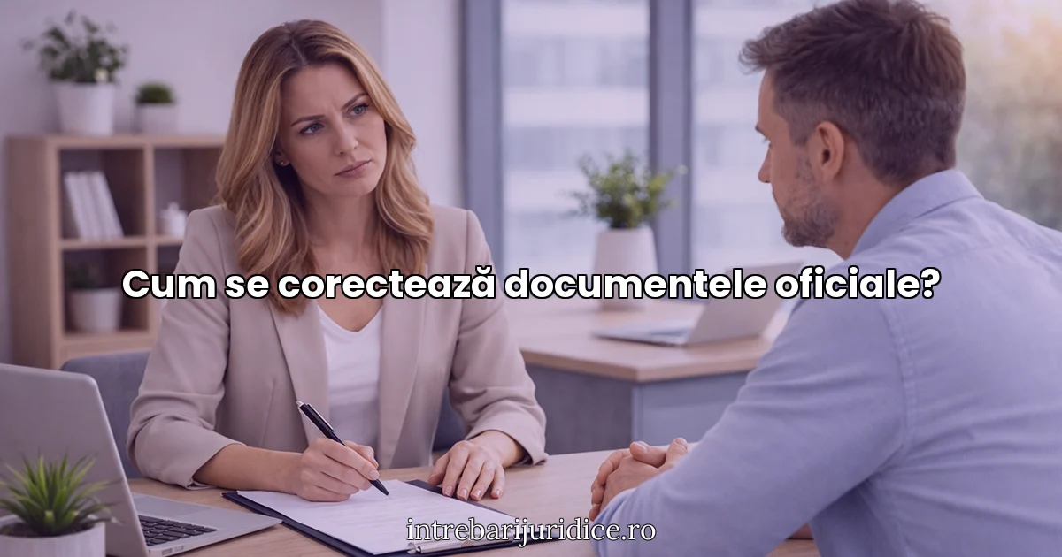 Cum se corectează documentele oficiale?