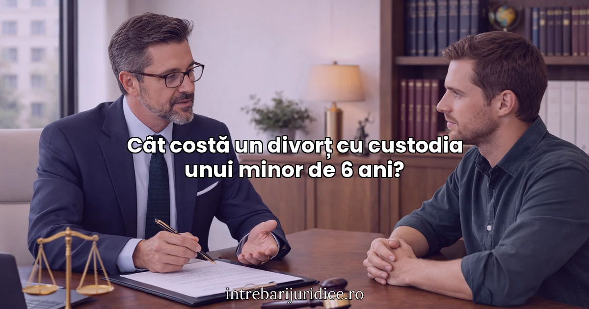 Cât costă un divorț cu custodia unui minor de 6 ani?