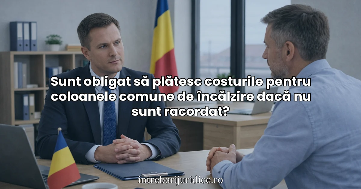 Sunt obligat să plătesc costurile pentru coloanele comune de încălzire dacă nu sunt racordat?