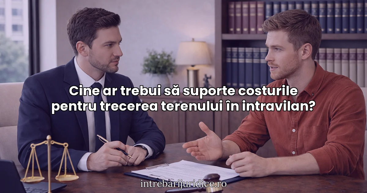 Cine ar trebui să suporte costurile pentru trecerea terenului în intravilan?