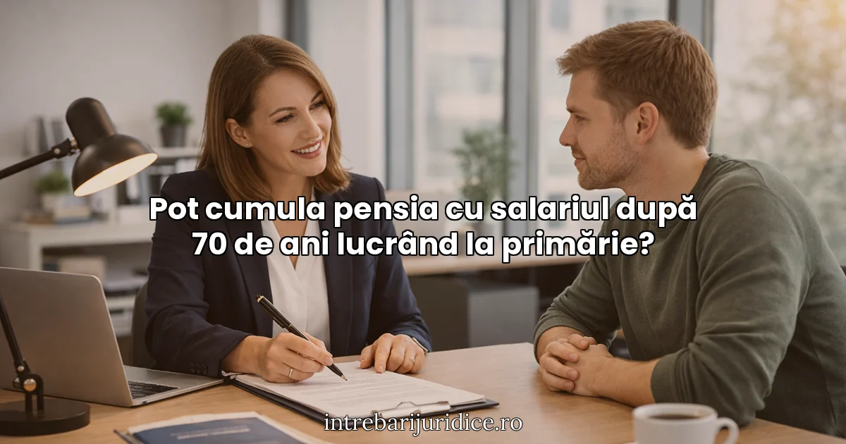 Pot cumula pensia cu salariul după 70 de ani lucrând la primărie?