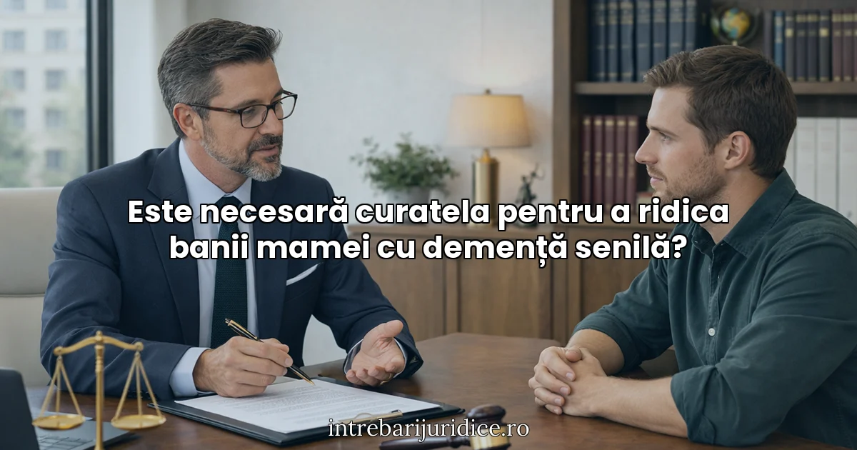 Este necesară curatela pentru a ridica banii mamei cu demență senilă?