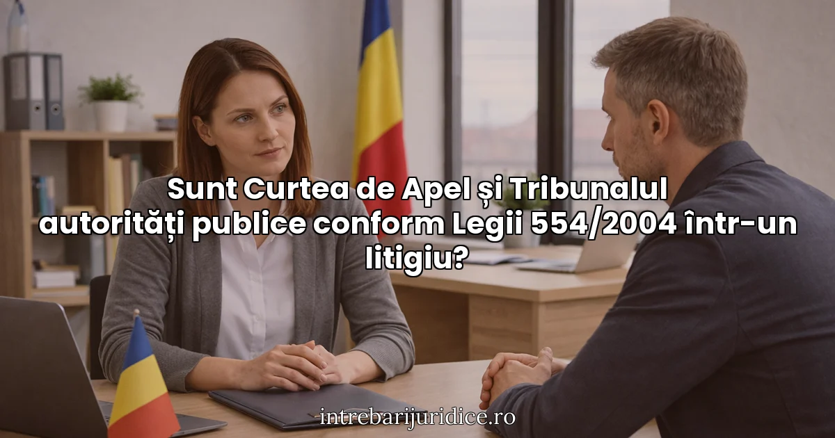 Sunt Curtea de Apel și Tribunalul autorități publice conform Legii 554/2004 într-un litigiu?