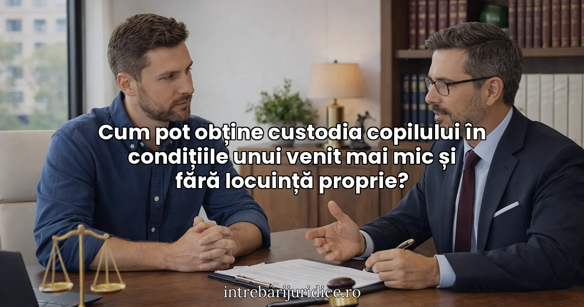 Cum pot obține custodia copilului în condițiile unui venit mai mic și fără locuință proprie?