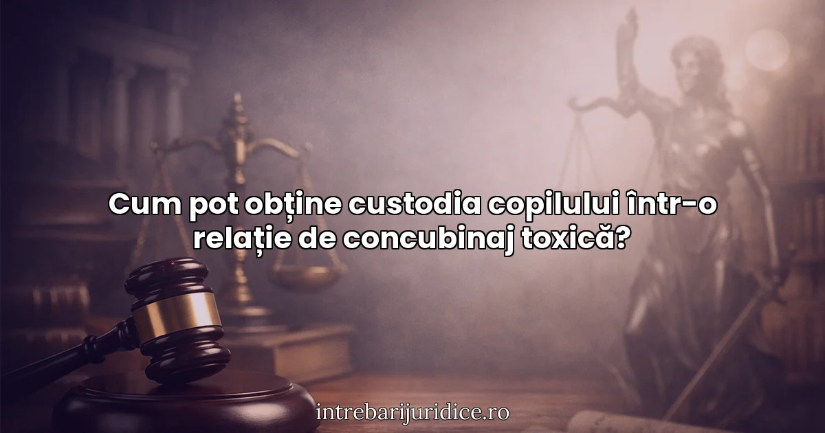 Cum pot obține custodia copilului într-o relație de concubinaj toxică?