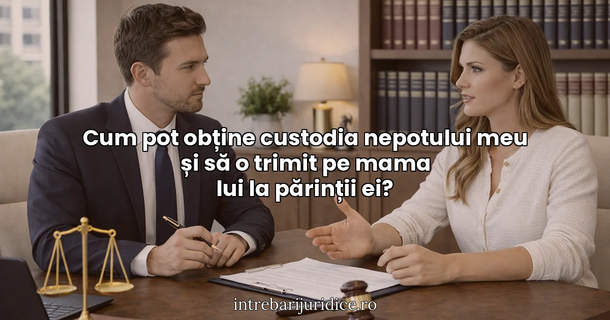 Cum pot obține custodia nepotului meu și să o trimit pe mama lui la părinții ei?
