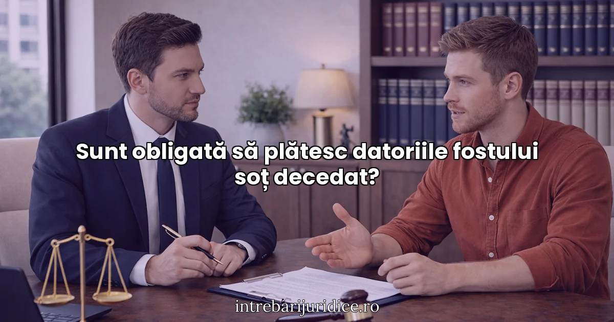 Sunt obligată să plătesc datoriile fostului soț decedat?