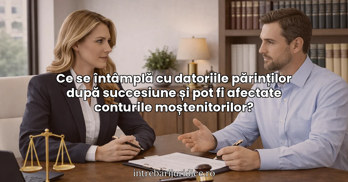 Ce se întâmplă cu datoriile părinților după succesiune și pot fi afectate conturile moștenitorilor?