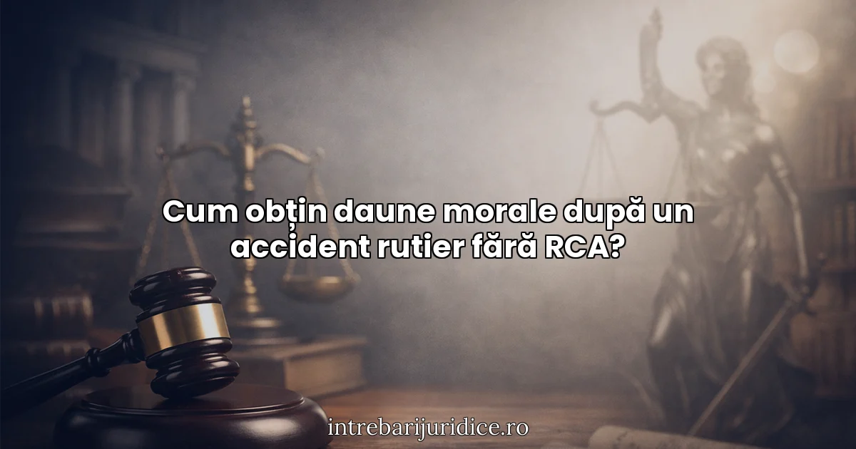 Cum obțin daune morale după un accident rutier fără RCA?