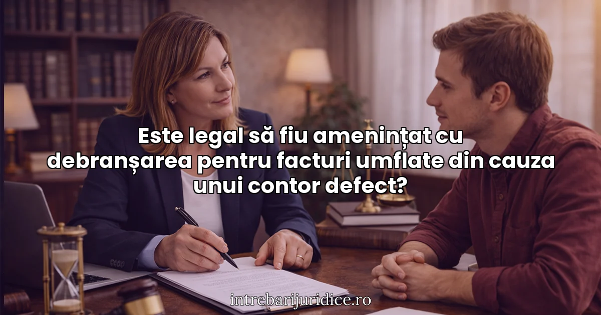 Este legal să fiu amenințat cu debranșarea pentru facturi umflate din cauza unui contor defect?
