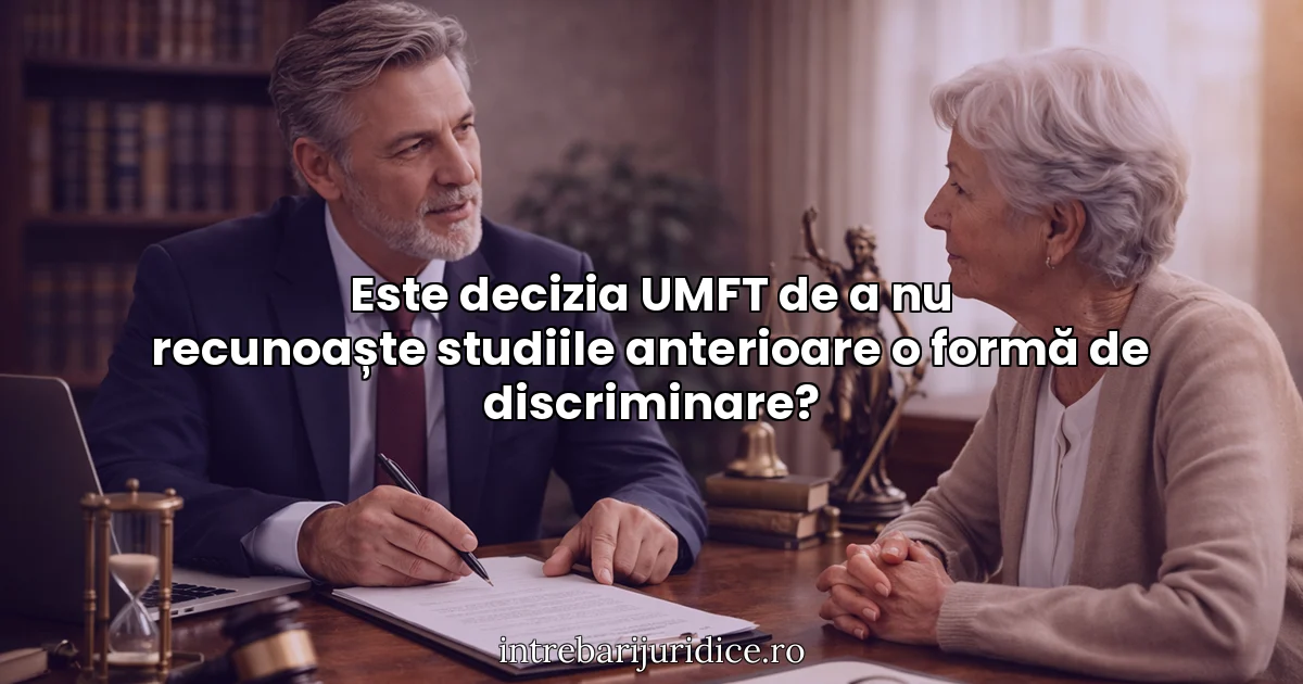 Este decizia UMFT de a nu recunoaște studiile anterioare o formă de discriminare?