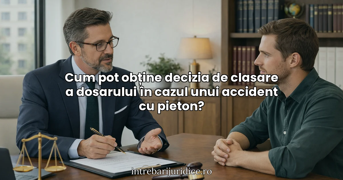 Cum pot obține decizia de clasare a dosarului în cazul unui accident cu pieton?