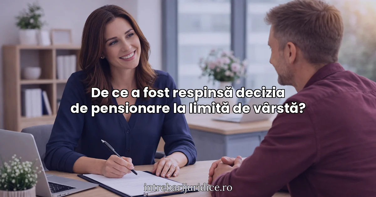 De ce a fost respinsă decizia de pensionare la limită de vârstă?