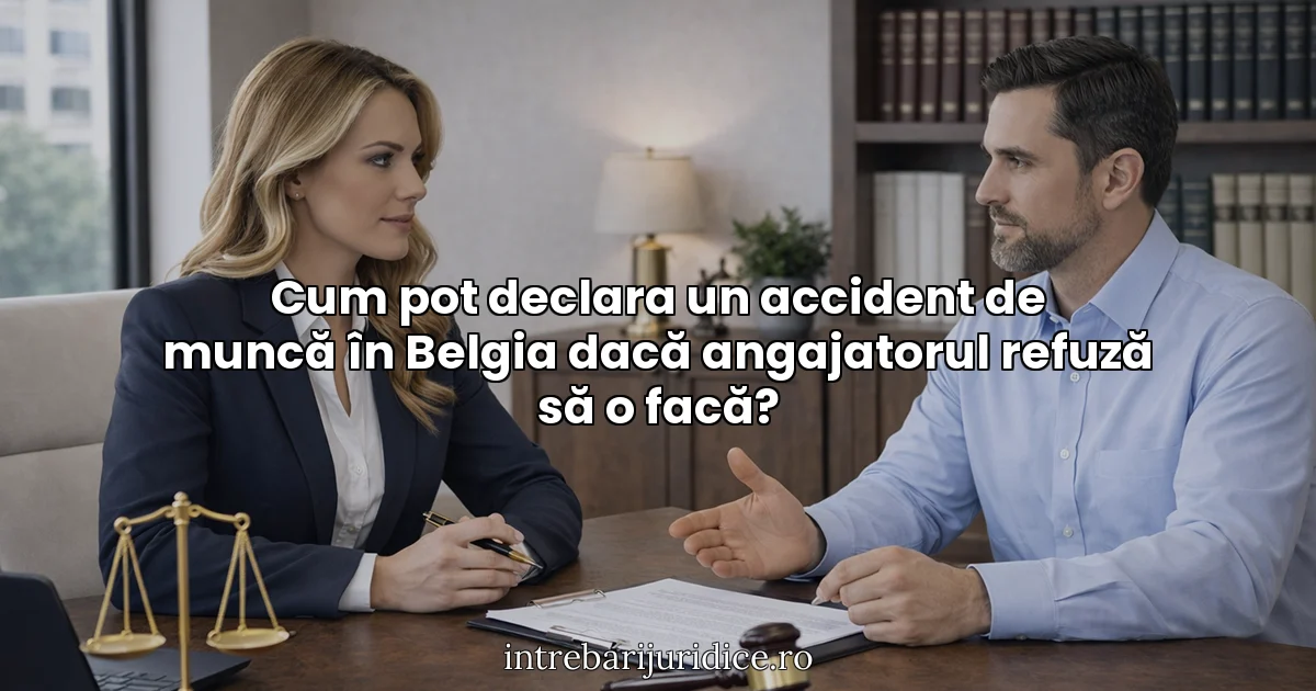 Cum pot declara un accident de muncă în Belgia dacă angajatorul refuză să o facă?