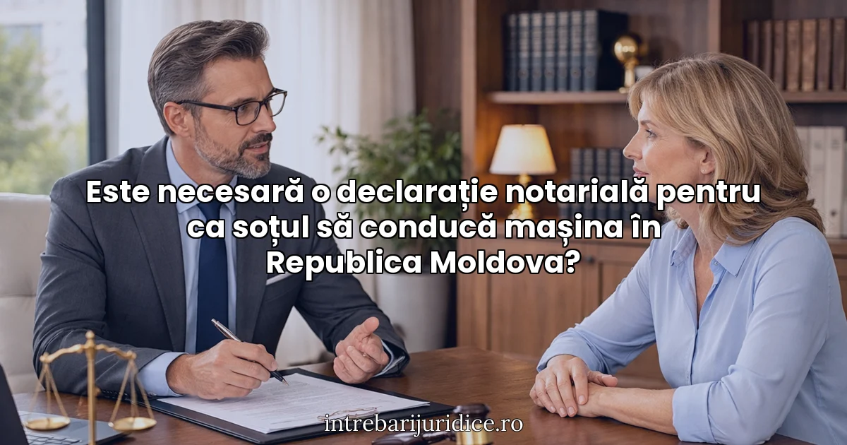 Este necesară o declarație notarială pentru ca soțul să conducă mașina în Republica Moldova?