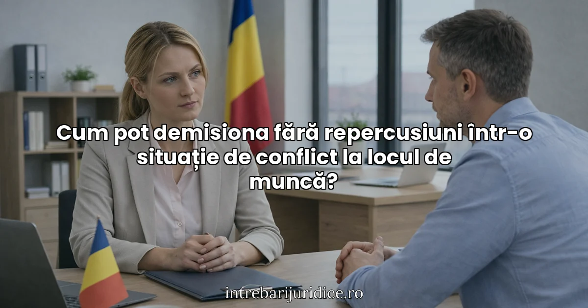 Cum pot demisiona fără repercusiuni într-o situație de conflict la locul de muncă?