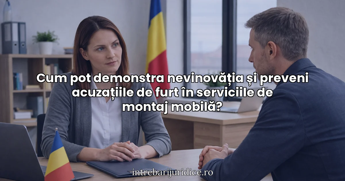 Cum pot demonstra nevinovăția și preveni acuzațiile de furt în serviciile de montaj mobilă?