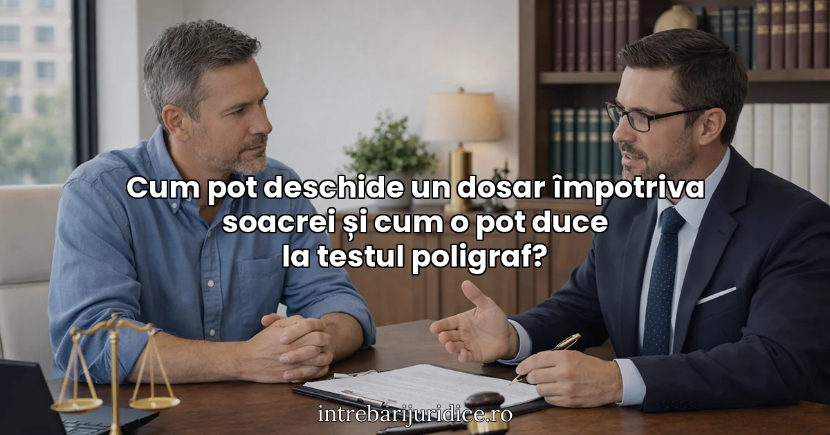 Cum pot deschide un dosar împotriva soacrei și cum o pot duce la testul poligraf?
