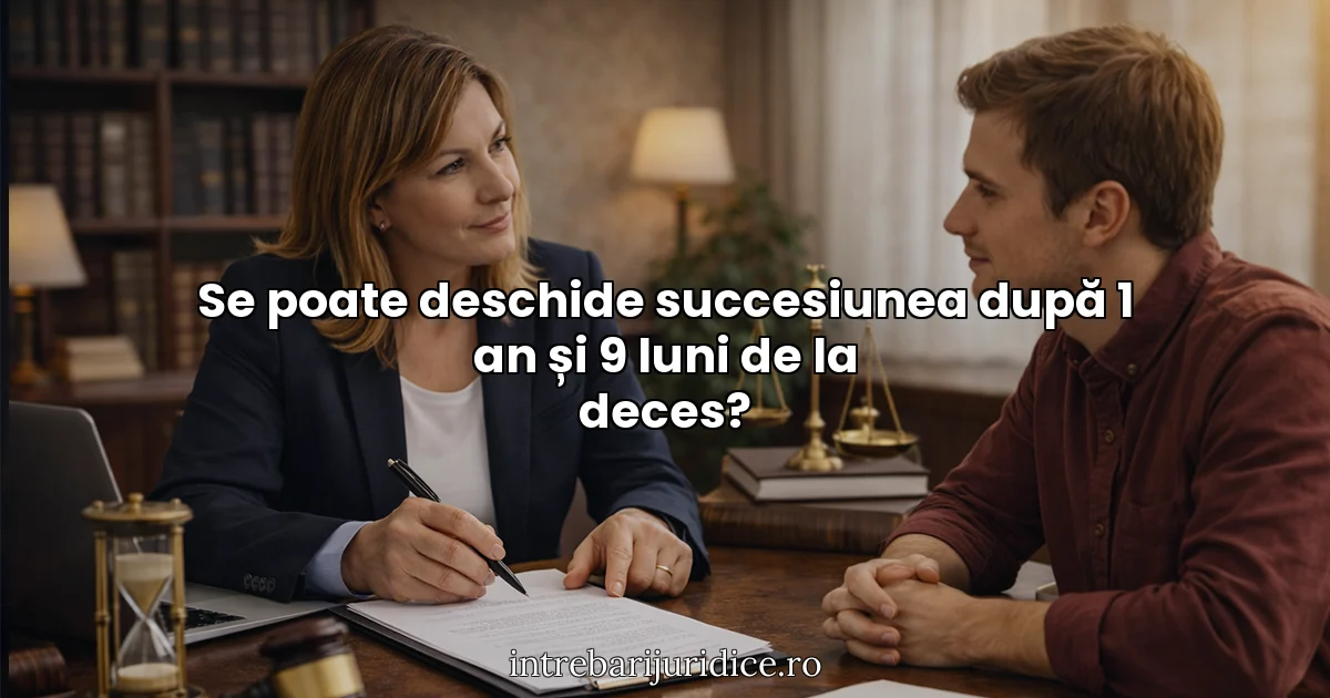 Se poate deschide succesiunea după 1 an și 9 luni de la deces?