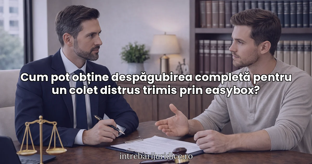 Cum pot obține despăgubirea completă pentru un colet distrus trimis prin easybox?