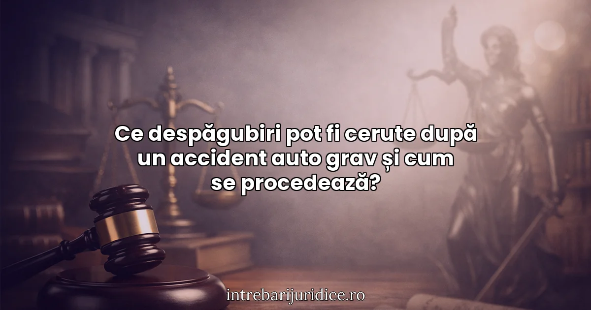 Ce despăgubiri pot fi cerute după un accident auto grav și cum se procedează?