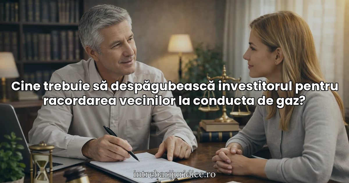 Cine trebuie să despăgubească investitorul pentru racordarea vecinilor la conducta de gaz?