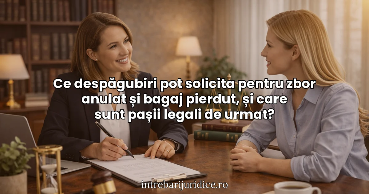 Ce despăgubiri pot solicita pentru zbor anulat și bagaj pierdut, și care sunt pașii legali de urmat?