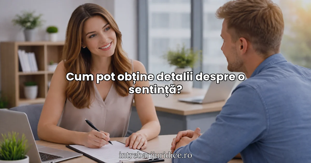 Cum pot obține detalii despre o sentință?