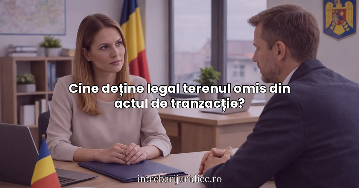 Cine deține legal terenul omis din actul de tranzacție?
