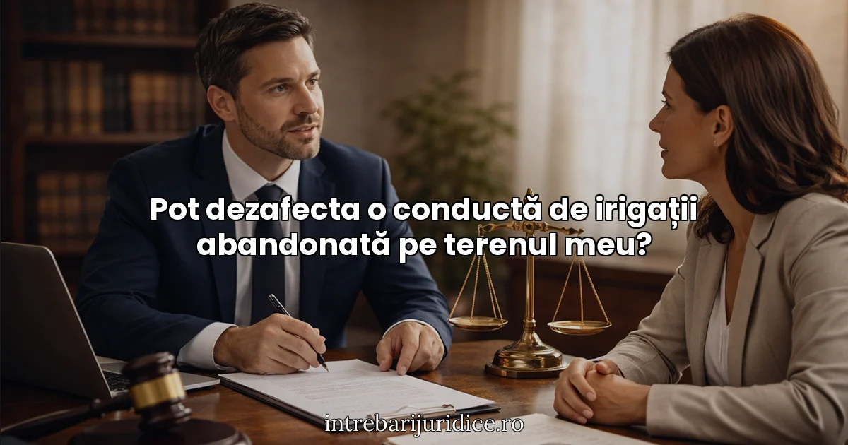 Pot dezafecta o conductă de irigații abandonată pe terenul meu?