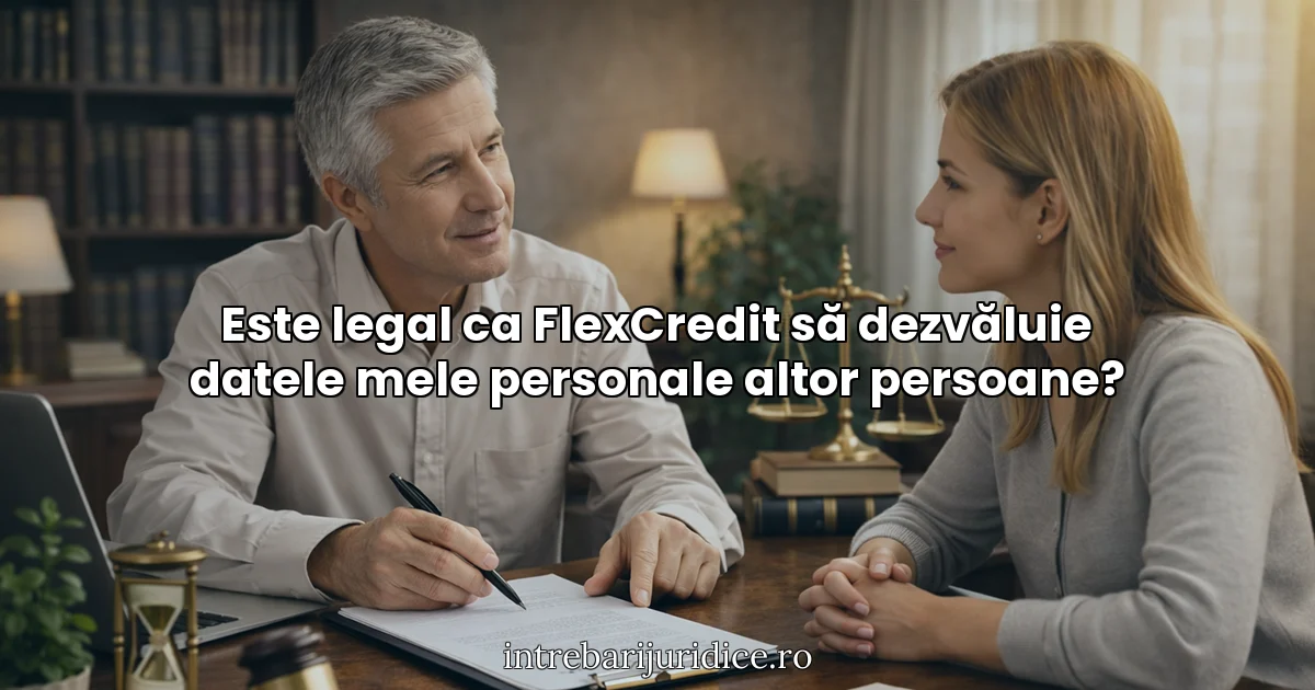 Este legal ca FlexCredit să dezvăluie datele mele personale altor persoane?