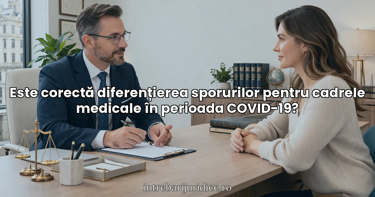 Este corectă diferențierea sporurilor pentru cadrele medicale în perioada COVID-19?