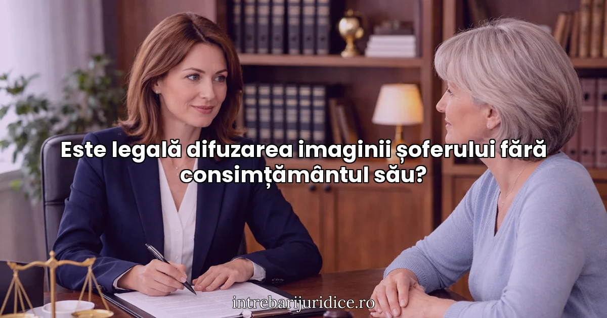 Este legală difuzarea imaginii șoferului fără consimțământul său?