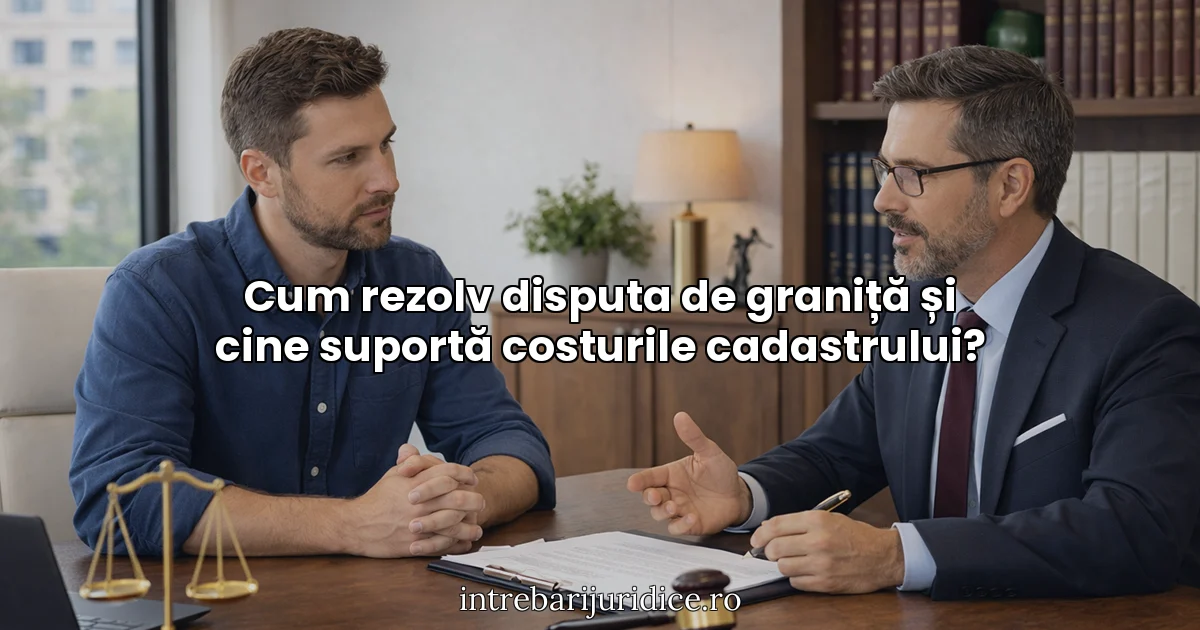 Cum rezolv disputa de graniță și cine suportă costurile cadastrului?