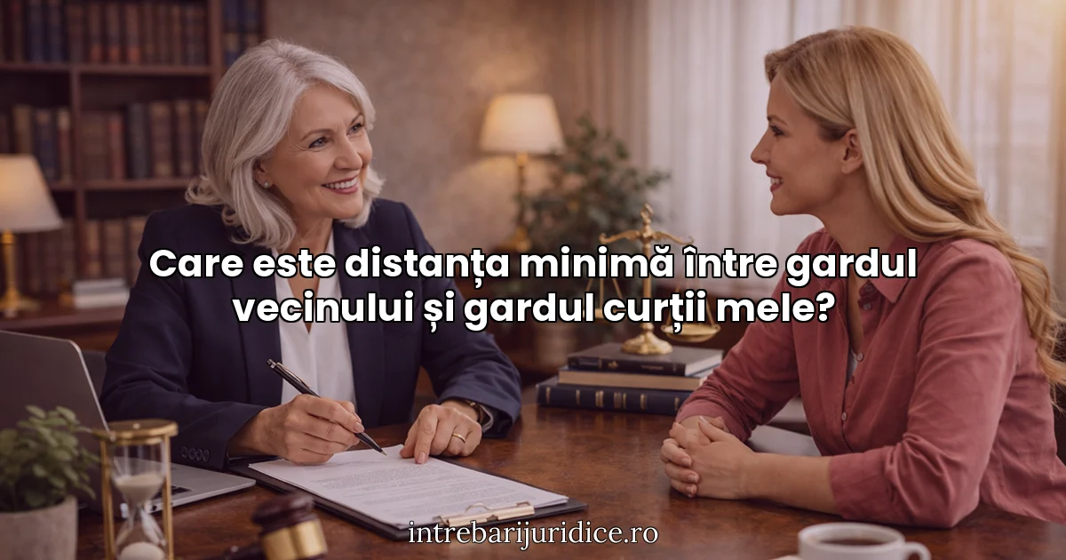 Care este distanța minimă între gardul vecinului și gardul curții mele?